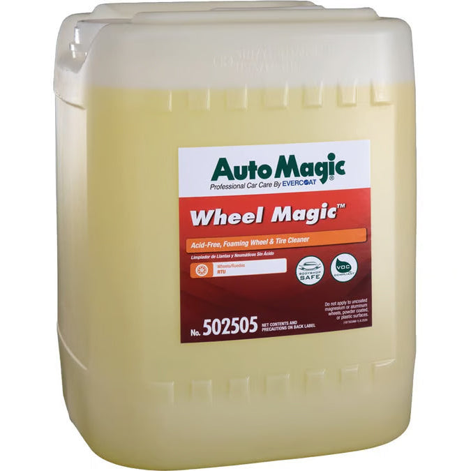 Large container of Auto Magic Wheel Magic on a white background