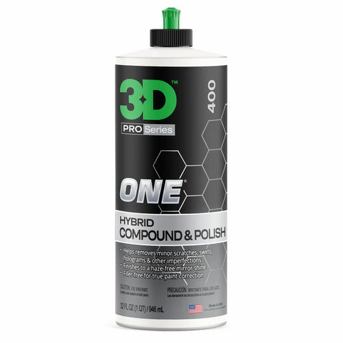 3D Pro Series ONE Hybrid Compound & Polish bottle on a white background