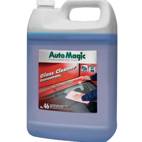 Auto Magic glass cleaner concentrate container on a white background