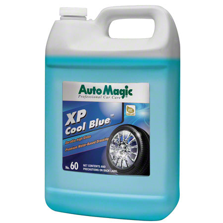Blue bottle of AutoMagic XP Cool Blue car care product on a white background