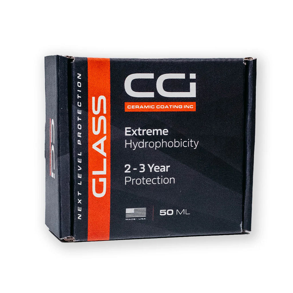 CGI Ceramic Coating Inc packaging for glass treatment on a white background