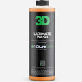 Bottle of 3D Ultimate Wash car wash product on a white background