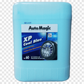 Blue container of Auto Magic XP Cool Blue car care product on a transparent background