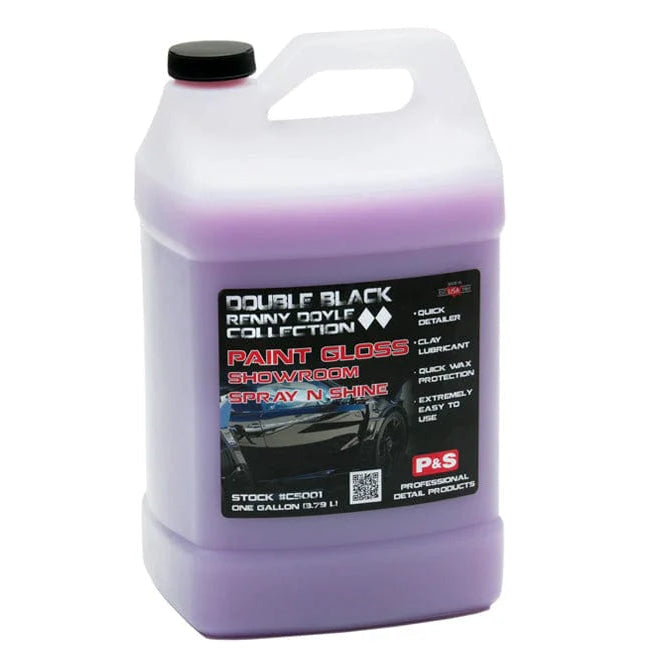 Gallon container of paint gloss product on a white background